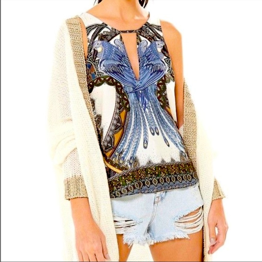 Farm Rio Camafeu bird tank top